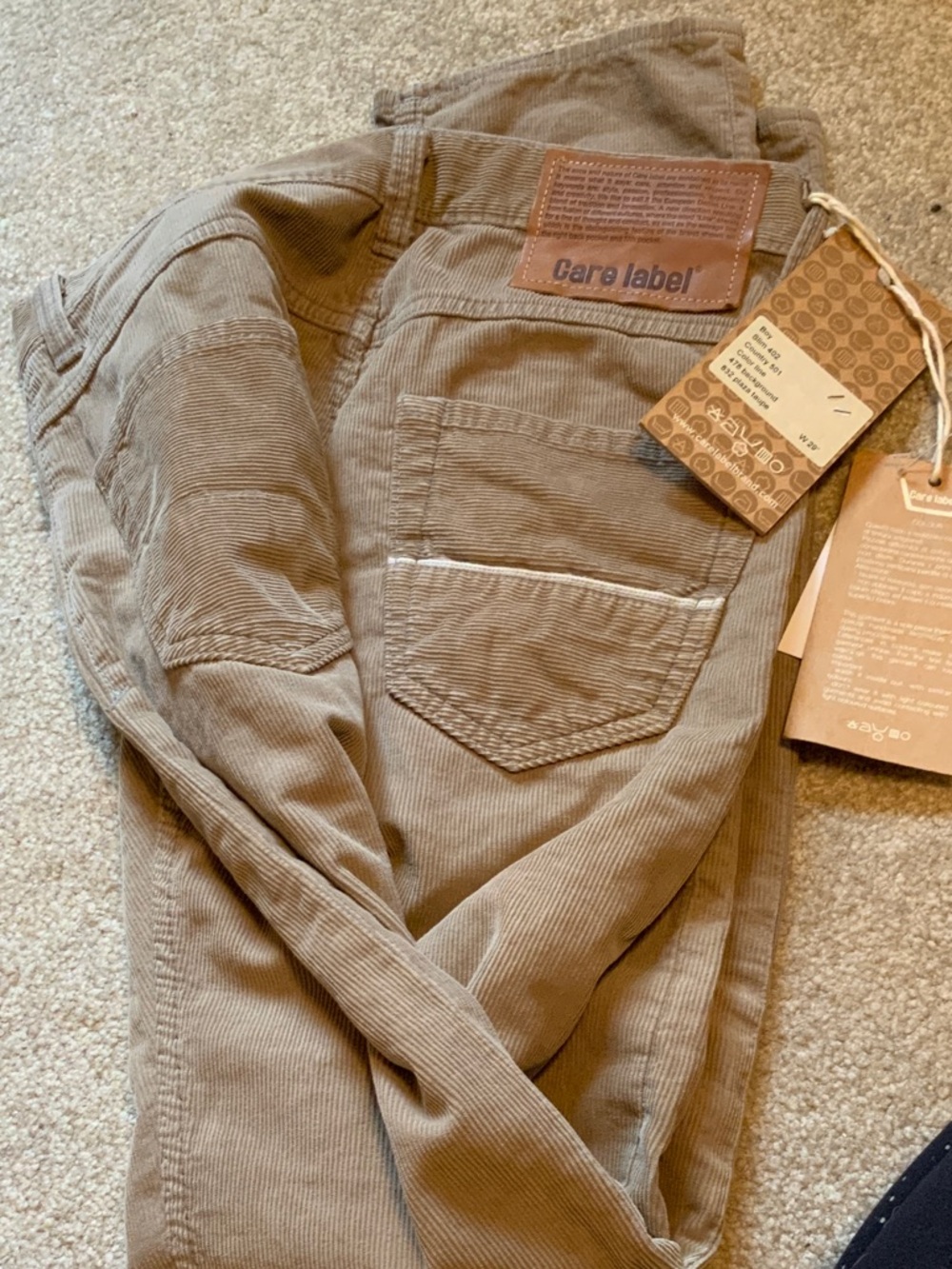 Care Label Men’s Corduroy Pants in Light Brown